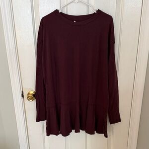 We The Free Deep Burgundy Long Sleeve Tunic/Dress